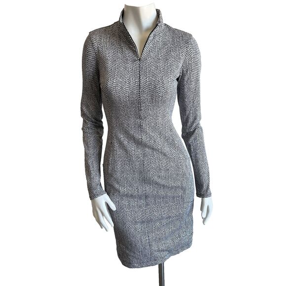 Athleta Size Small Delancey Textured Half Zip Long Sleeve Dress Athleisure - Picture 1 of 14